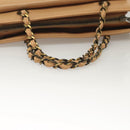 CHANEL Chain Tote Bag Leather Beige CC Auth sw1141-7