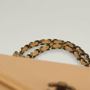 CHANEL Chain Tote Bag Leather Beige CC Auth sw1141-8