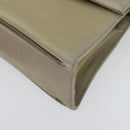 Salvatore Ferragamo Hand Bag Nylon 2way Gray Gold Auth sw1144-16