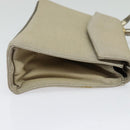 Salvatore Ferragamo Hand Bag Nylon 2way Gray Gold Auth sw1144-4