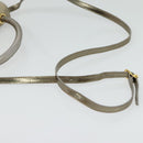 Salvatore Ferragamo Hand Bag Nylon 2way Gray Gold Auth sw1144-9