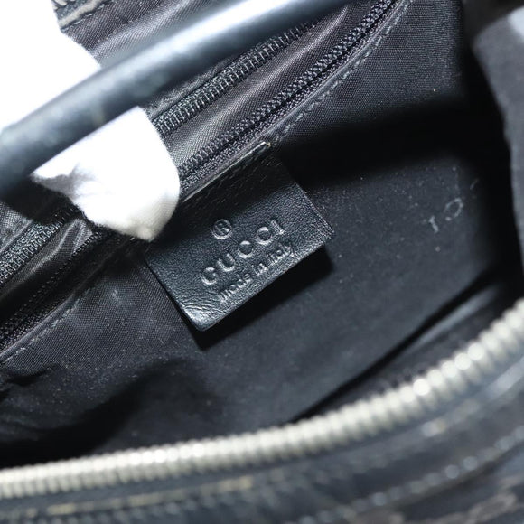 GUCCI GG Canvas Shoulder Bag Black Silver 001 3312 Auth sw1145