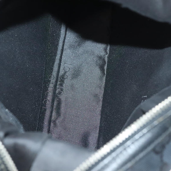 GUCCI GG Canvas Shoulder Bag Black Silver 001 3312 Auth sw1145