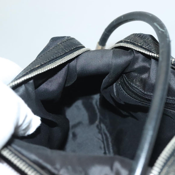 GUCCI GG Canvas Shoulder Bag Black Silver 001 3312 Auth sw1145