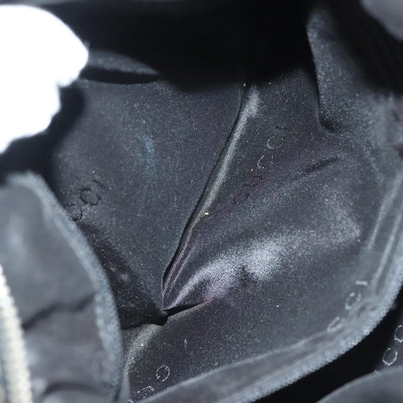 GUCCI GG Canvas Shoulder Bag Black Silver 001 3312 Auth sw1145