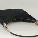 GUCCI GG Canvas Shoulder Bag Black Silver 001 3312 Auth sw1145-7