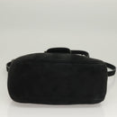 Salvatore Ferragamo Hand Bag Suede Black Silver Auth sw1146-5