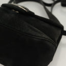Salvatore Ferragamo Hand Bag Suede Black Silver Auth sw1146-16
