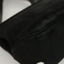 Salvatore Ferragamo Hand Bag Suede Black Silver Auth sw1146-17