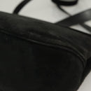Salvatore Ferragamo Hand Bag Suede Black Silver Auth sw1146-18
