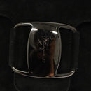 Salvatore Ferragamo Hand Bag Suede Black Silver Auth sw1146-19