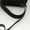 Salvatore Ferragamo Hand Bag Suede Black Silver Auth sw1146-7