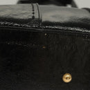 SAINT LAURENT Muse Shoulder Bag Enamel Black Gold Auth sw1147-10