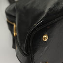 SAINT LAURENT Muse Shoulder Bag Enamel Black Gold Auth sw1147-11