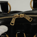 SAINT LAURENT Muse Shoulder Bag Enamel Black Gold Auth sw1147-16