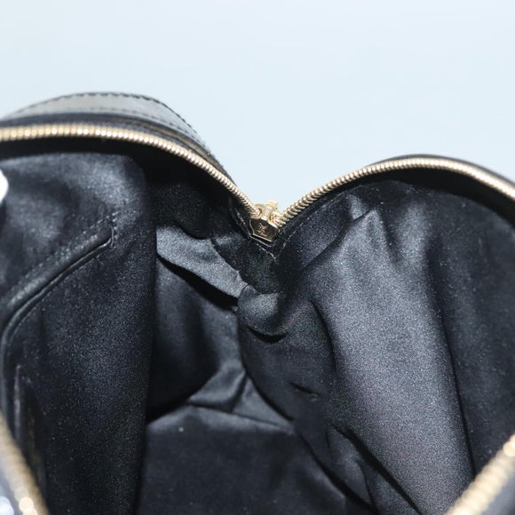 SAINT LAURENT Muse Shoulder Bag Enamel Black Gold Auth sw1147