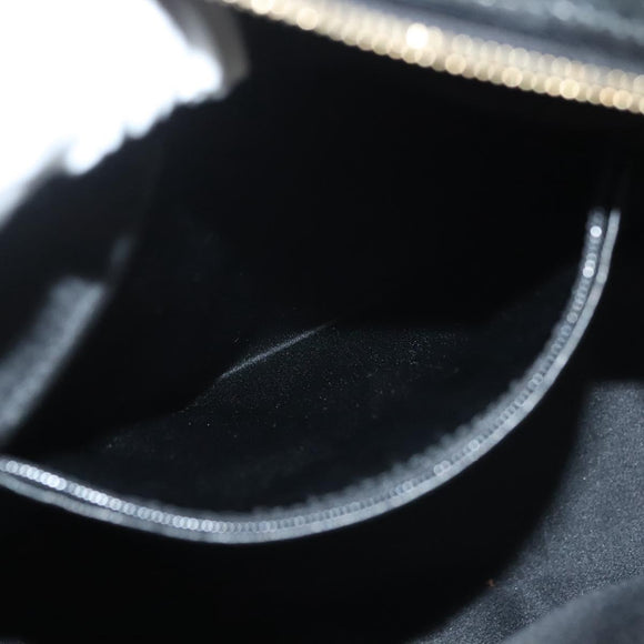 SAINT LAURENT Muse Shoulder Bag Enamel Black Gold Auth sw1147