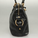 SAINT LAURENT Muse Shoulder Bag Enamel Black Gold Auth sw1147-5