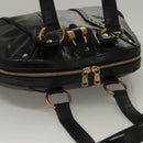 SAINT LAURENT Muse Shoulder Bag Enamel Black Gold Auth sw1147-6