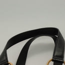 SAINT LAURENT Muse Shoulder Bag Enamel Black Gold Auth sw1147-8