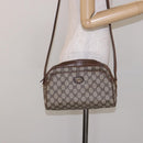 GUCCI GG Supreme Web Sherry Line Shoulder Bag PVC Beige Gold Auth sw1153-23