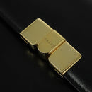 BALLY Hand Bag Leather 2way Black Gold Auth sw1155-16