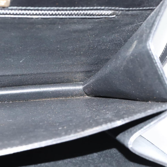 BALLY Hand Bag Leather 2way Black Gold Auth sw1155