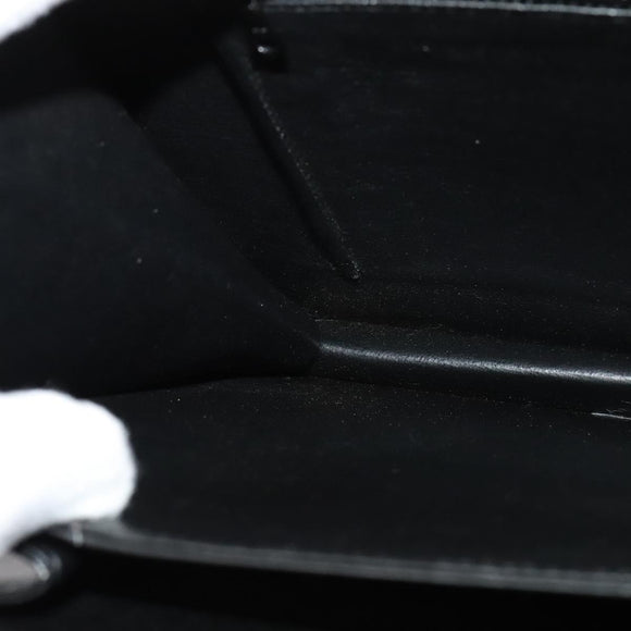 BALLY Hand Bag Leather 2way Black Gold Auth sw1155