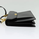 BALLY Hand Bag Leather 2way Black Gold Auth sw1155-4