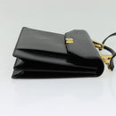 BALLY Hand Bag Leather 2way Black Gold Auth sw1155-5