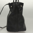 Salvatore Ferragamo Hand Bag Leather 2way Black Silver Auth sw1160-3