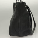 Salvatore Ferragamo Hand Bag Leather 2way Black Silver Auth sw1160-4