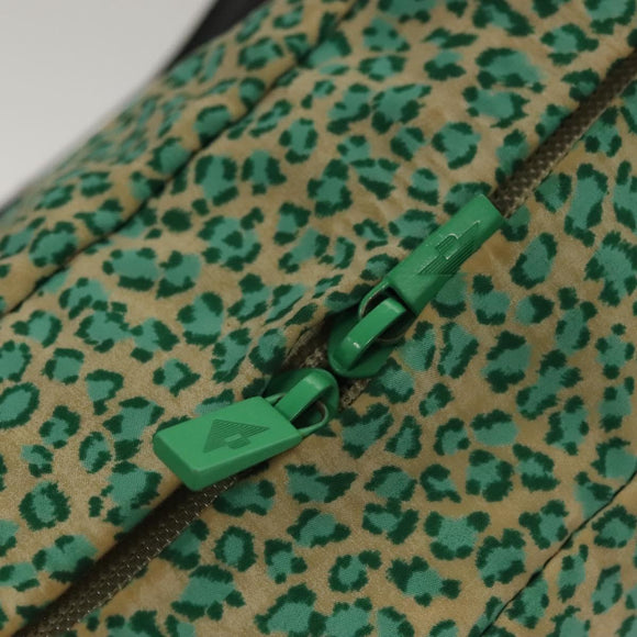 BOTTEGA VENETA Hand Bag Nylon Green Black Auth sw1162