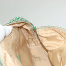 BOTTEGA VENETA Hand Bag Nylon Green Black Auth sw1162-19