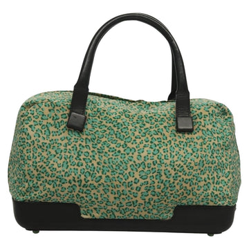 BOTTEGA VENETA Hand Bag Nylon Green Black Auth sw1162 - 0