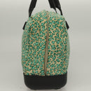 BOTTEGA VENETA Hand Bag Nylon Green Black Auth sw1162-3