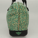 BOTTEGA VENETA Hand Bag Nylon Green Black Auth sw1162-4