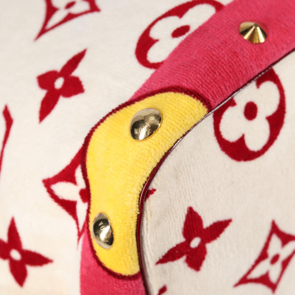 LOUIS VUITTON Cruise line Eponge Tote Bag Pile White M92096 LV Auth sw1167V