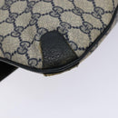 GUCCI GG Supreme Clutch Bag PVC Navy Gold 156 02 075 Auth sw1174-11