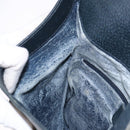 GUCCI GG Supreme Clutch Bag PVC Navy Gold 156 02 075 Auth sw1174-17