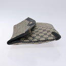 GUCCI GG Supreme Clutch Bag PVC Navy Gold 156 02 075 Auth sw1174-5