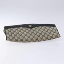 GUCCI GG Supreme Clutch Bag PVC Navy Gold 156 02 075 Auth sw1174-6