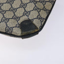 GUCCI GG Supreme Clutch Bag PVC Navy Gold 156 02 075 Auth sw1174-8