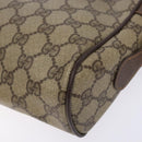 GUCCI GG Supreme Web Sherry Line Bag PVC Beige Gold 56 02 088 Auth sw1180-12