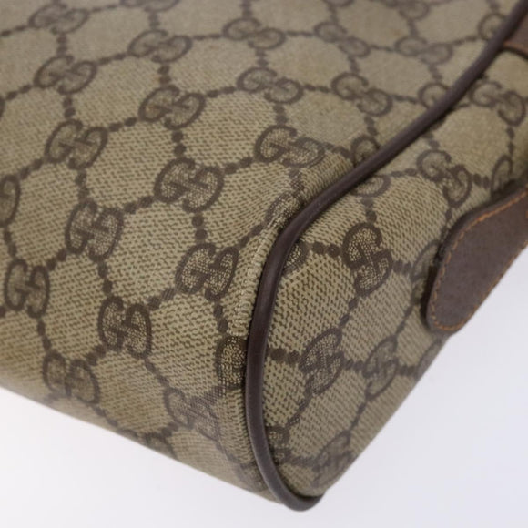 GUCCI GG Supreme Web Sherry Line Bag PVC Beige Gold 56 02 088 Auth sw1180