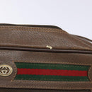 GUCCI GG Supreme Web Sherry Line Bag PVC Beige Gold 56 02 088 Auth sw1180-16