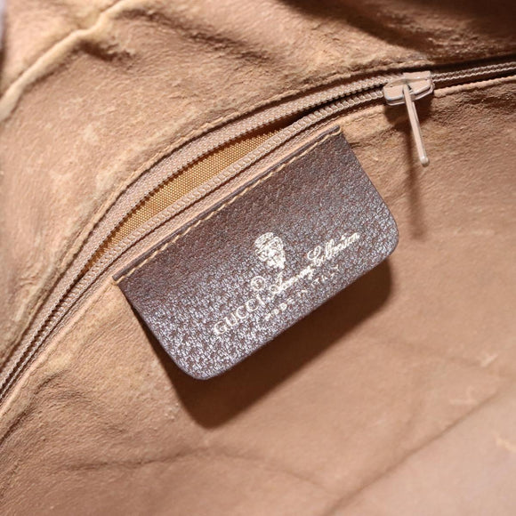 GUCCI GG Supreme Web Sherry Line Bag PVC Beige Gold 56 02 088 Auth sw1180