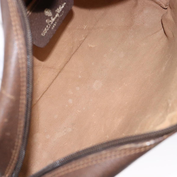 GUCCI GG Supreme Web Sherry Line Bag PVC Beige Gold 56 02 088 Auth sw1180