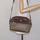 GUCCI GG Supreme Web Sherry Line Bag PVC Beige Gold 56 02 088 Auth sw1180-25