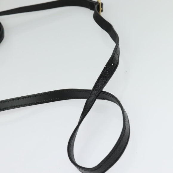 GUCCI Web Sherry Line Hand Bag Suede 2way Black Gold 547551 Auth sw1189